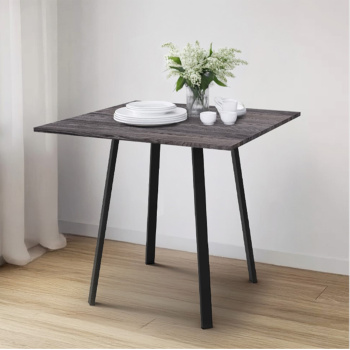 Стол обеденный прямоугольный нераздв.СК01 800*800*750мм ясень черный/черный матовый НИКА *1