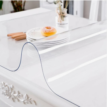 Клеёнка без основы "гибкое стекло" прозрачная шир. 0,8м, толщ.1,5мм C150/0,8/15 "Crystal" *15