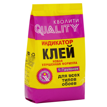 Клей для обоев универсальный 200г индикатор Кволити *30 Клей для обоев универсальный 200г индикатор Кволити *30
