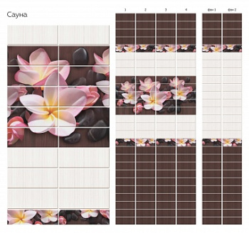 яяяПанель ПВХ UNIQUE Сауна (фон) 2,7м КронаПласт *12