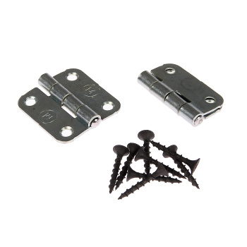 Петля накладная 40мм цинк (комплект 2 шт + саморезы) ДомоСтрой *10/100
