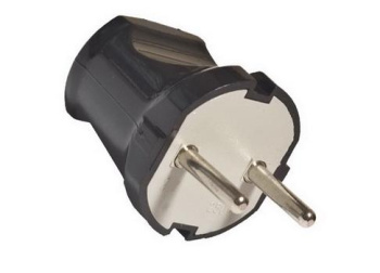 Вилка прямая б/з 6А 250В белая TDM SQ1806-0001 *10/50/500