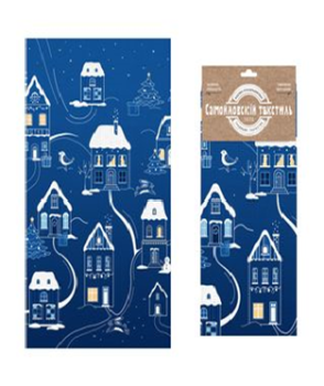 Полотенце вафельное 40*70см на хангере 8652/1 Снежный вечер Вид 2 Самойловский текстиль *1