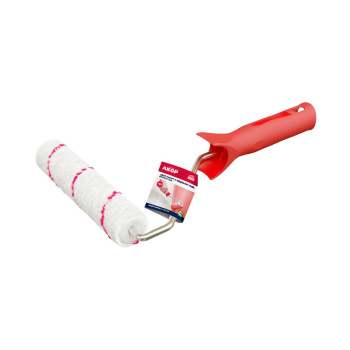 Валик-миди 120мм в сборе д/работ с водными ЛКМ,d-25мм,ворс9мм,ручка30см,полиэстр (Акор) *1/45