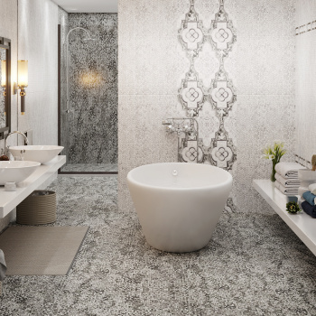 Плитка 60х30 см настенная 1.62 м² Axima Венеция, белый, геометрия Плитка 60х30 см настенная 1.62 м² Axima Венеция, белый, геометрия