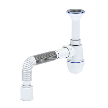 Сифон бутылочный пластикс гибкой трубой 40x50 АНИ ВАРЯГ С5010 *1/35