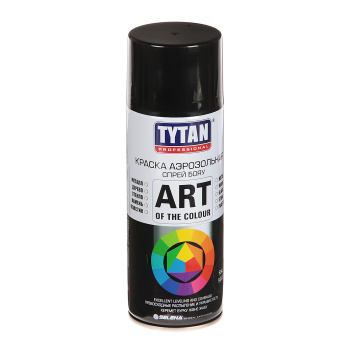 Эмаль-аэрозоль 520 мл TYTAN Professional, RAL 9005 черная, глянцевая