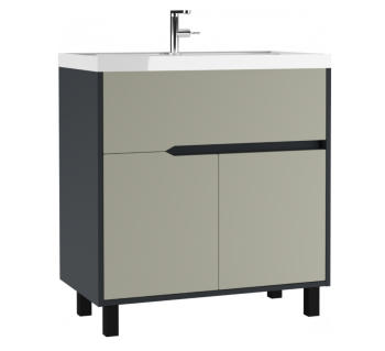 Тумба /Домино/ "Карат 80" серый тауп *1